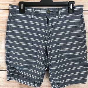 Banana Republic Mens Shorts Blue Striped 30